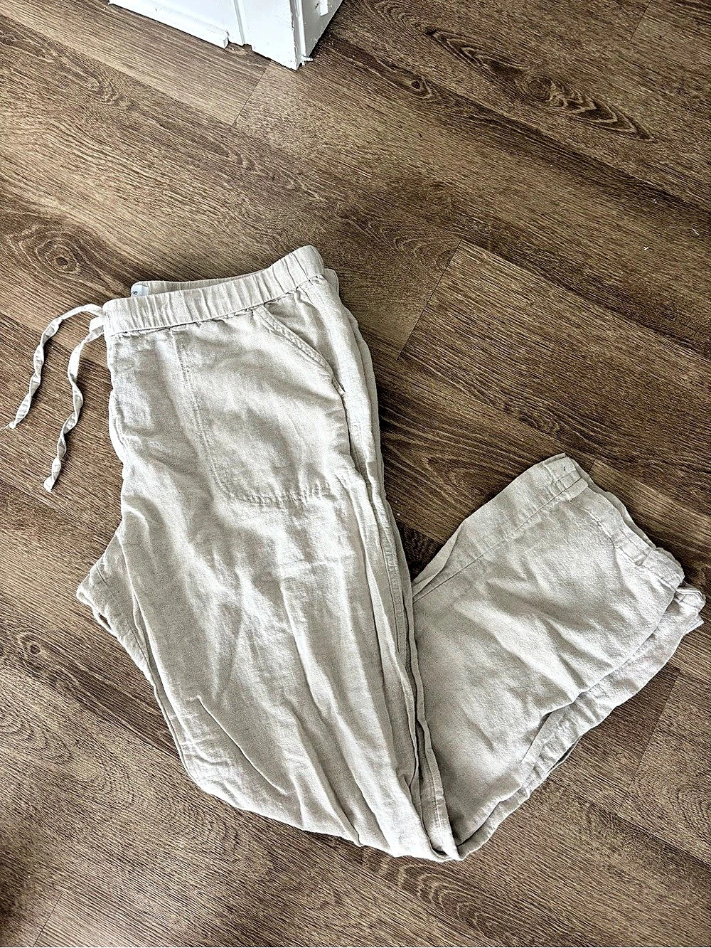 Liz Claiborne Linen Pants in Beige, Large